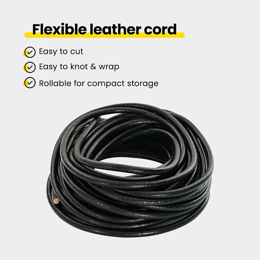 Leather Cord Dark Brown Ø5 mm x 5 m Leather
