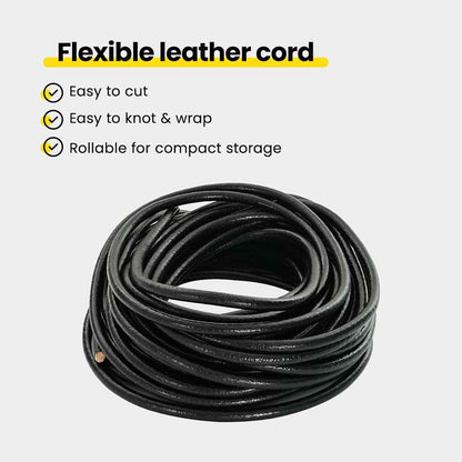 Leather Cord Dark Brown Ø5 mm x 5 m Leather