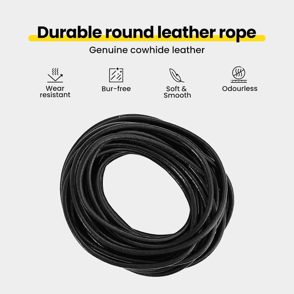 Leather Cord Dark Brown Ø5 mm x 10 m Leather