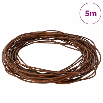 Leather Cord Light Brown Ø1 mm x 5 m Leather