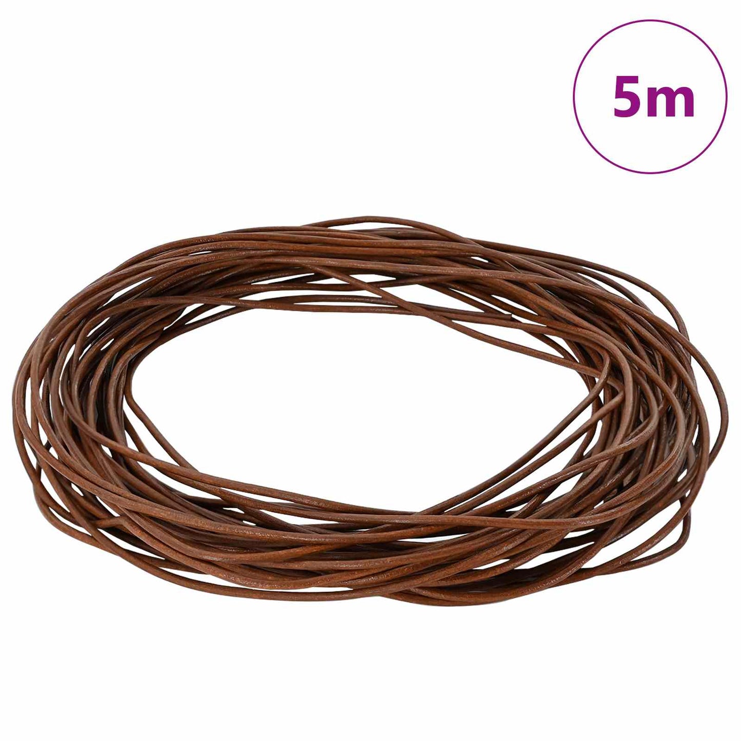 Leather Cord Light Brown Ø1.5 mm x 5 m Leather