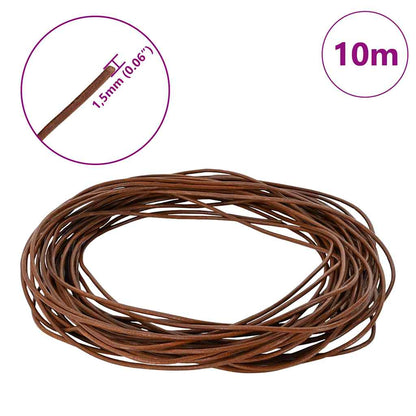 Leather Cord Light Brown Ø1.5 mm x 10 m Leather