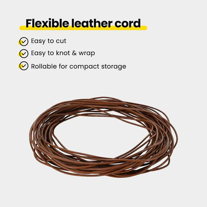 Leather Cord Light Brown Ø2 mm x 50 m Leather