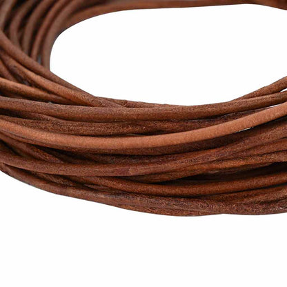 Leather Cord Light Brown Ø2.5 mm x 10 m Leather