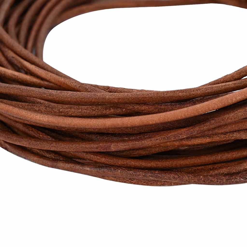 Leather Cord Light Brown Ø3 mm x 10 m Leather