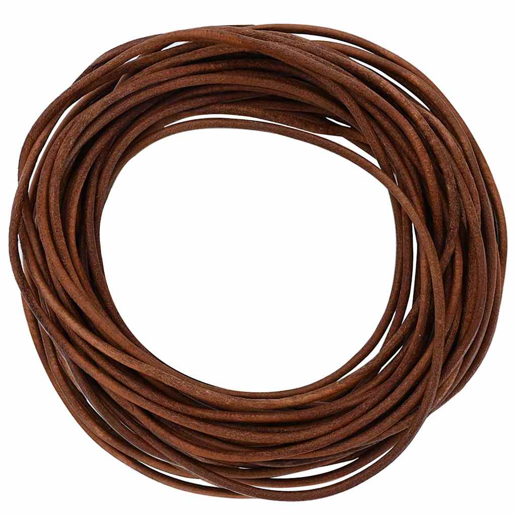 Leather Cord Light Brown Ø3 mm x 10 m Leather
