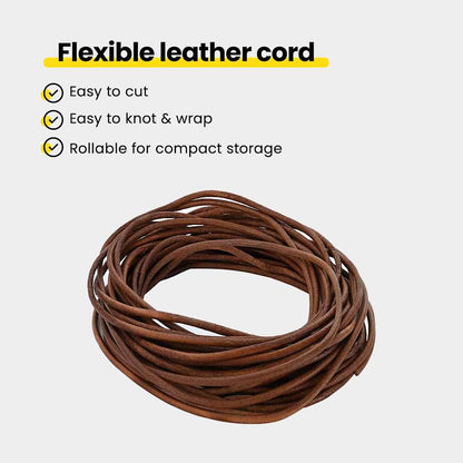 Leather Cord Light Brown Ø3 mm x 50 m Leather