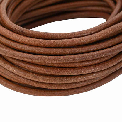 Leather Cord Light Brown Ø4 mm x 5 m Leather