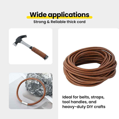 Leather Cord Light Brown Ø4 mm x 5 m Leather