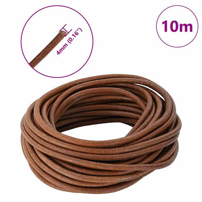 Leather Cord Light Brown Ø4 mm x 10 m Leather