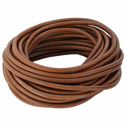 Leather Cord Light Brown Ø5 mm x 50 m Leather