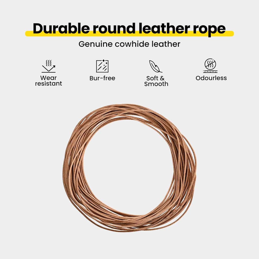 Leather Cord Brown Ø1.5 mm x 10 m Leather