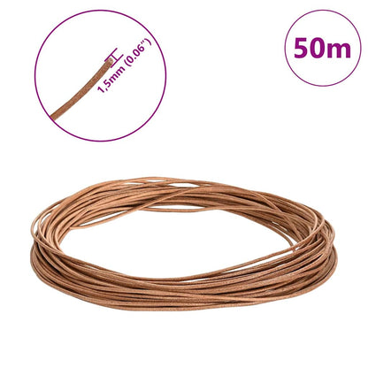 Leather Cord Brown Ø1.5 mm x 50 m Leather