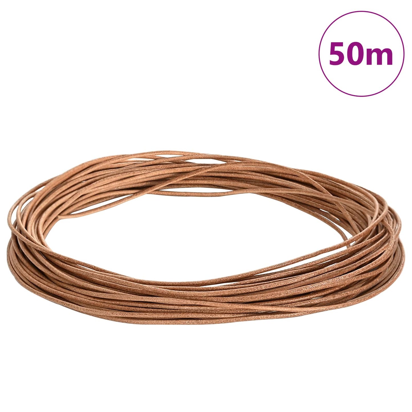 Leather Cord Brown Ø2 mm x 50 m Leather