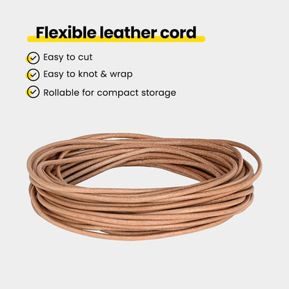 Leather Cord Brown Ø2.5 mm x 5 m Leather