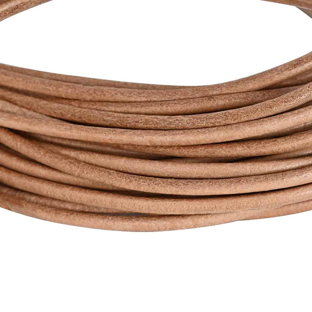 Leather Cord Brown Ø2.5 mm x 50 m Leather