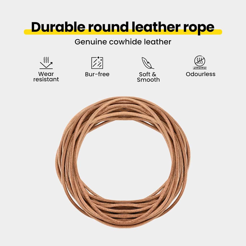 Leather Cord Brown Ø2.5 mm x 50 m Leather