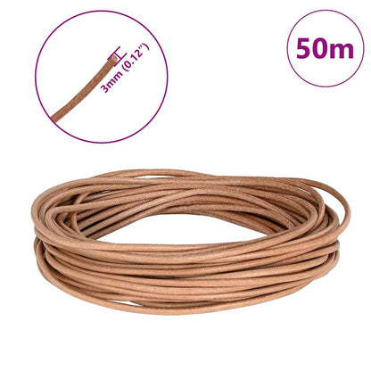Leather Cord Brown Ø3 mm x 50 m Leather