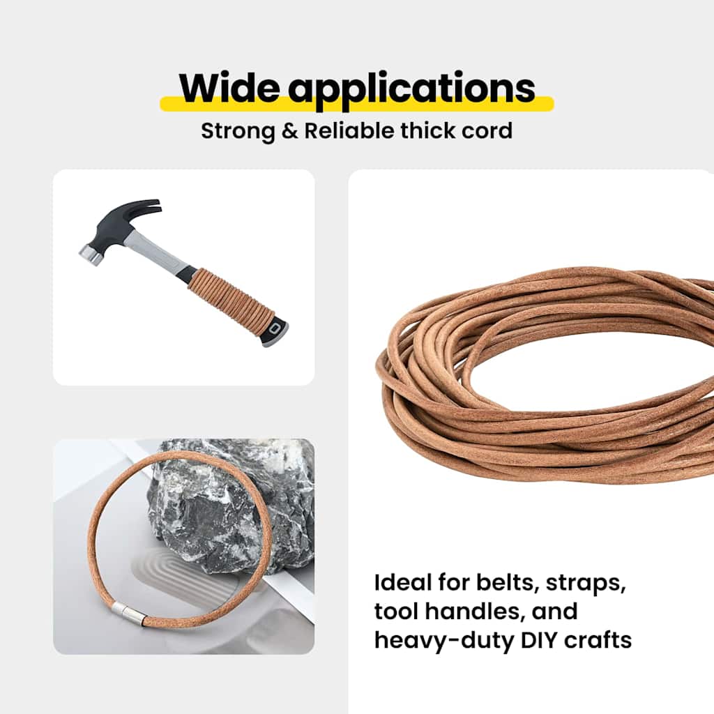 Leather Cord Brown Ø4 mm x 50 m Leather