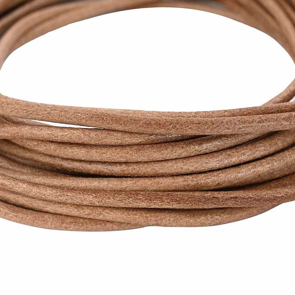 Leather Cord Brown Ø5 mm x 5 m Leather