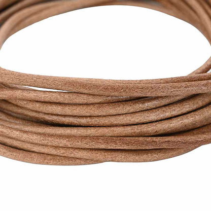 Leather Cord Brown Ø5 mm x 5 m Leather
