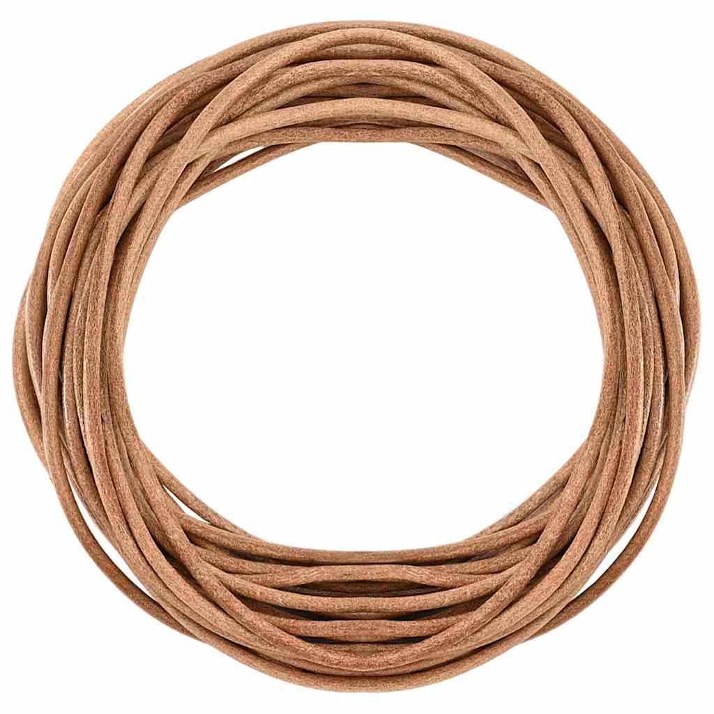 Leather Cord Brown Ø5 mm x 5 m Leather