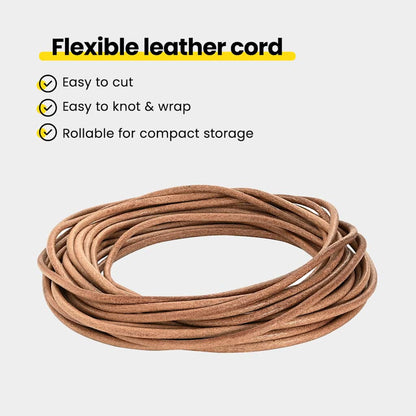 Leather Cord Brown Ø5 mm x 10 m Leather