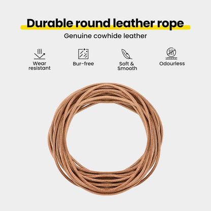 Leather Cord Brown Ø5 mm x 50 m Leather