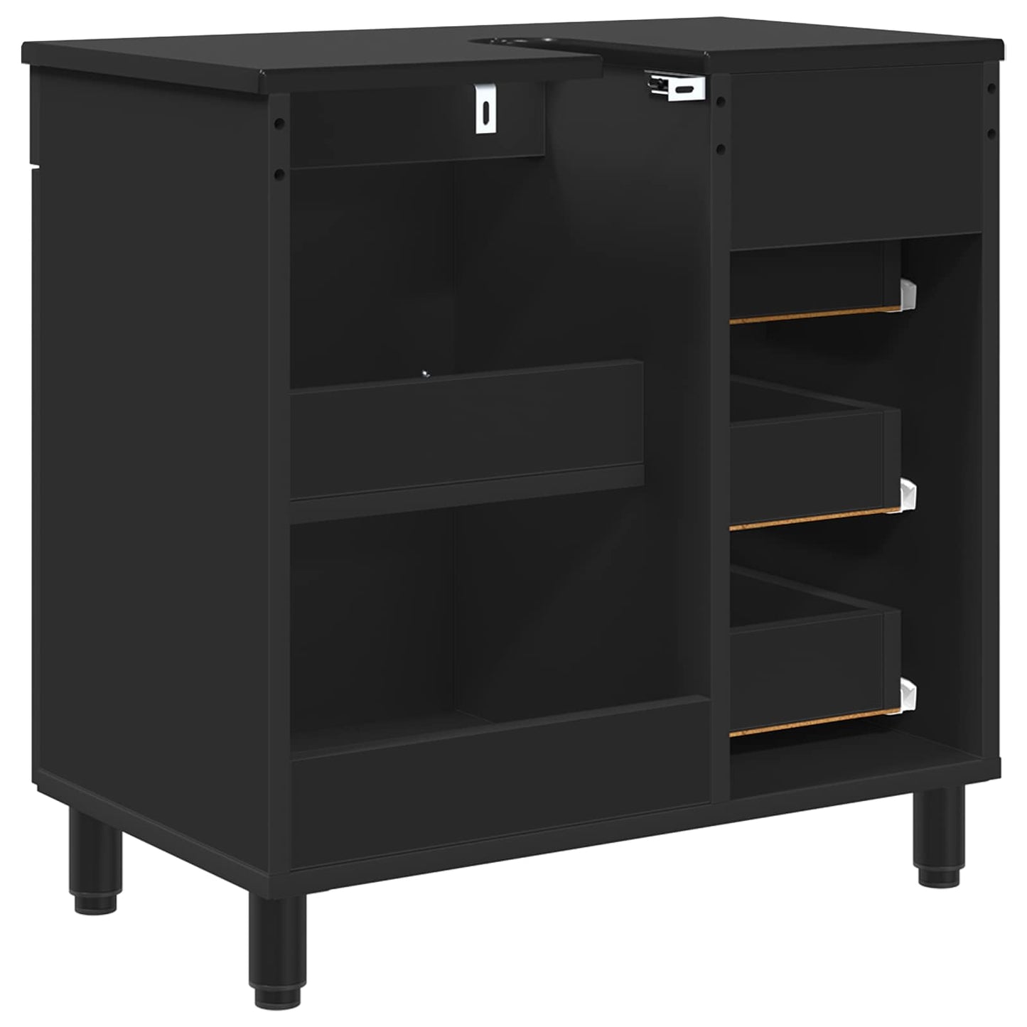 Bathroom Vanity Unit Black 60 x 35 x 60 cm Engineered Wood