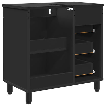 Bathroom Vanity Unit Black 60 x 35 x 60 cm Engineered Wood