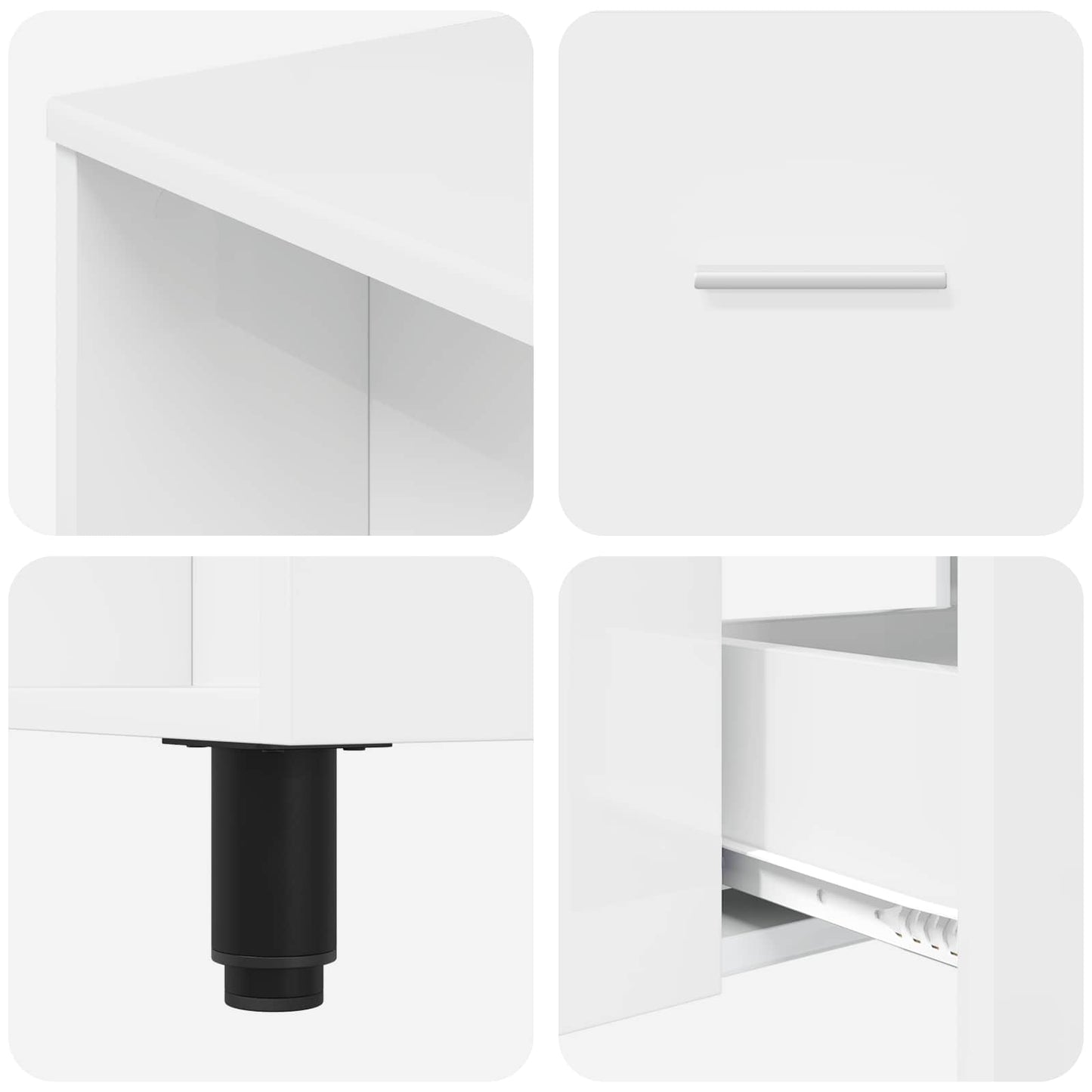 Bathroom Vanity Unit High Gloss White 80 x 35 x 60 cm