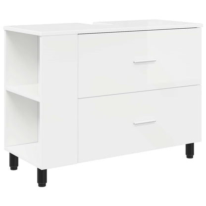Bathroom Vanity Unit High Gloss White 80 x 35 x 60 cm