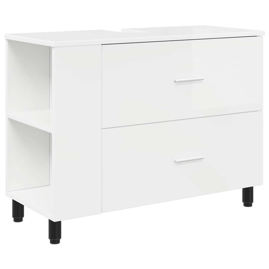 Bathroom Vanity Unit High Gloss White 80 x 35 x 60 cm