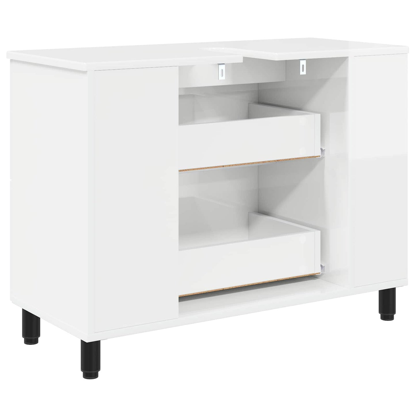 Bathroom Vanity Unit High Gloss White 80 x 35 x 60 cm