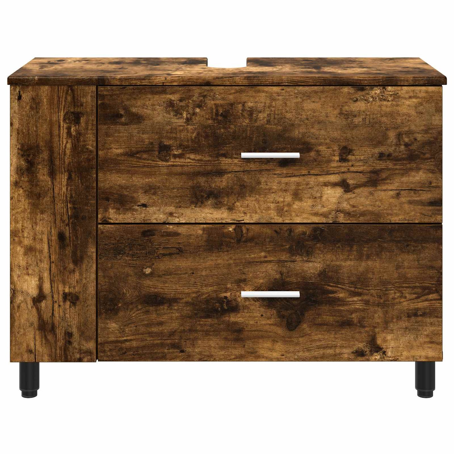 Bathroom Vanity Unit Smoked Oak 80 x 35 x 60 cm Engineered Wood
