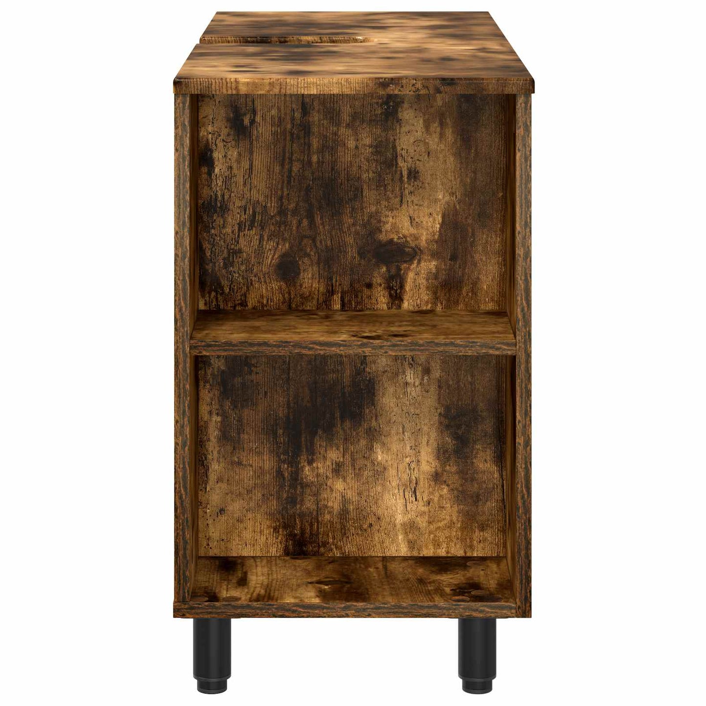 Bathroom Vanity Unit Smoked Oak 80 x 35 x 60 cm Engineered Wood