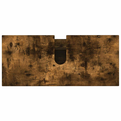 Bathroom Vanity Unit Smoked Oak 80 x 35 x 60 cm Engineered Wood