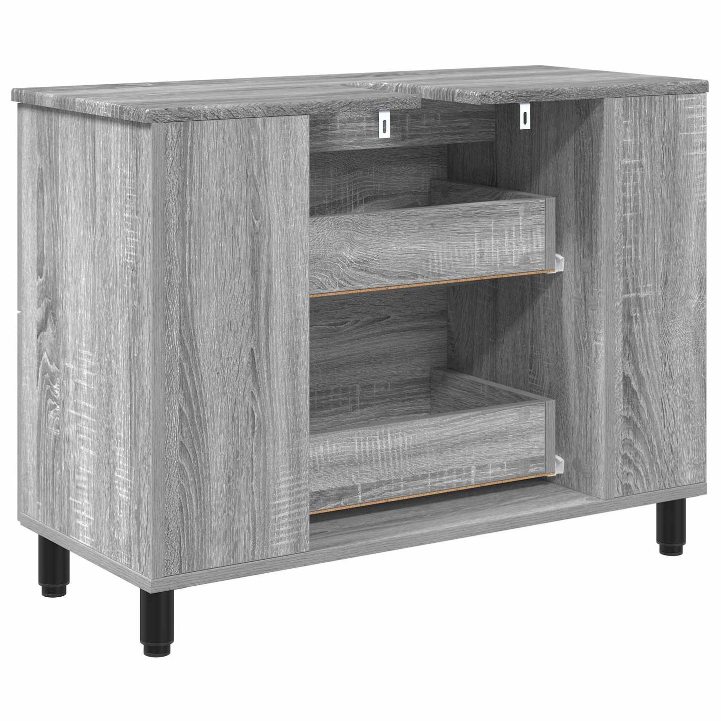 Bathroom Vanity Unit Grey Sonoma 80 x 35 x 60 cm