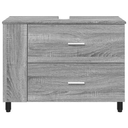 Bathroom Vanity Unit Grey Sonoma 80 x 35 x 60 cm