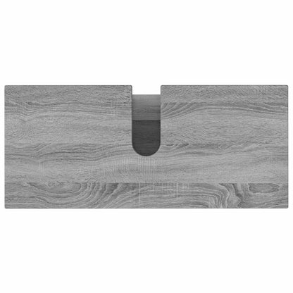 Bathroom Vanity Unit Grey Sonoma 80 x 35 x 60 cm