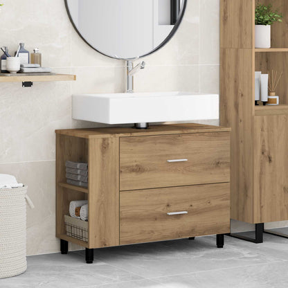 Bathroom Vanity Unit Artisan Oak 80 x 35 x 60 cm