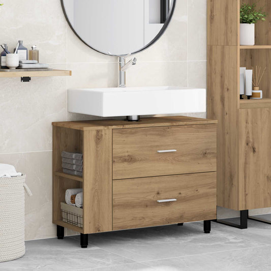 Bathroom Vanity Unit Artisan Oak 80 x 35 x 60 cm
