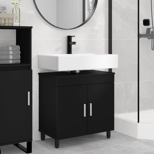 Bathroom Vanity Unit Black 60 x 35 x 60 cm Engineered Wood