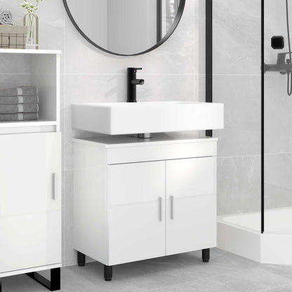 Bathroom Vanity Unit High Gloss White 60 x 35 x 60 cm