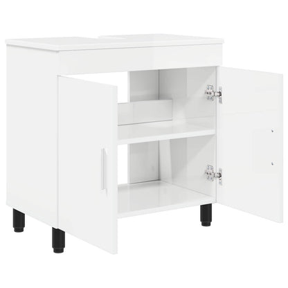 Bathroom Vanity Unit High Gloss White 60 x 35 x 60 cm