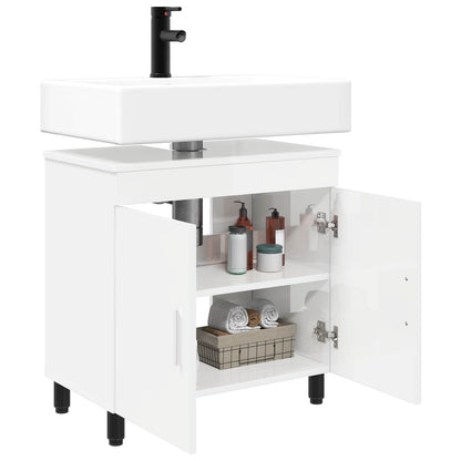 Bathroom Vanity Unit High Gloss White 60 x 35 x 60 cm