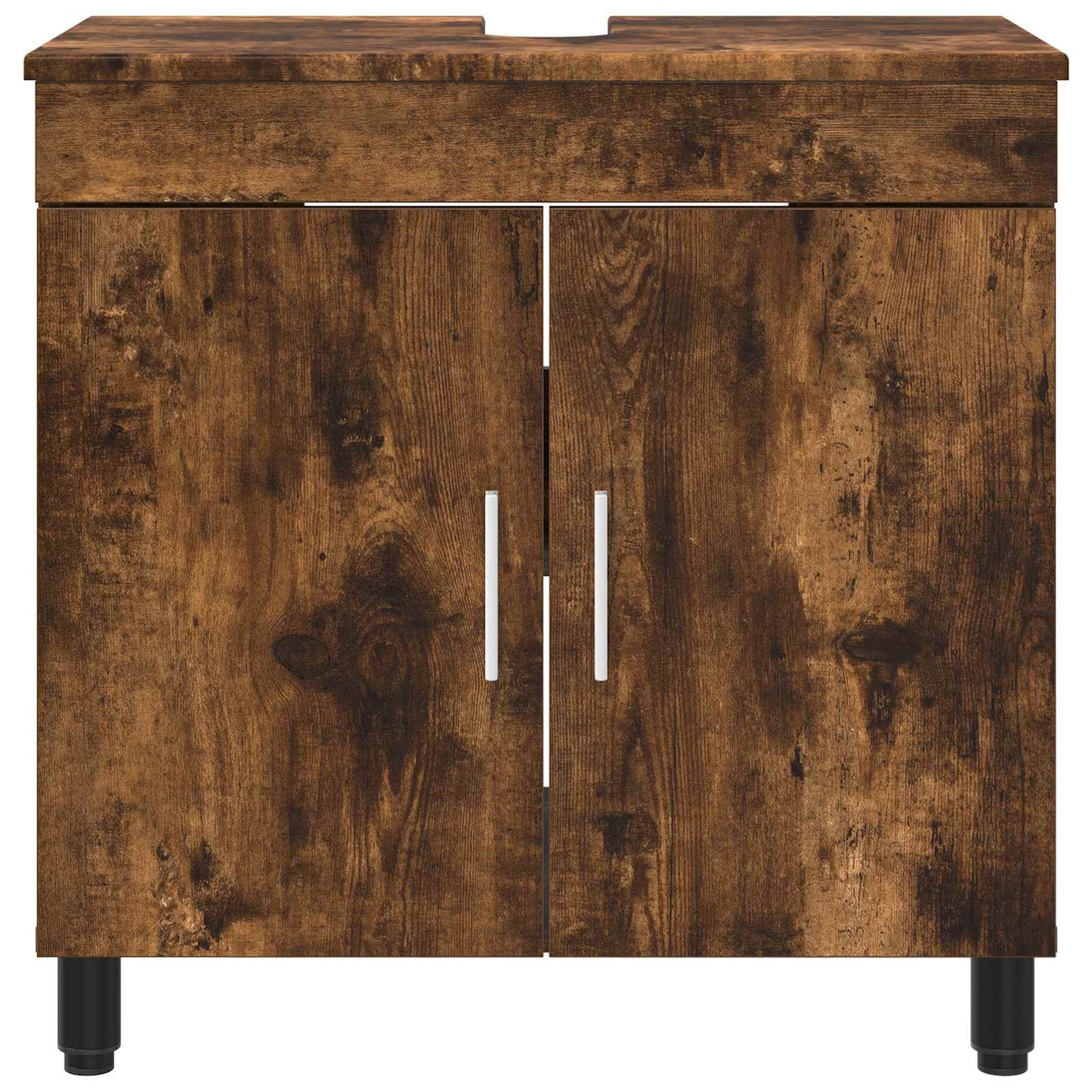 Bathroom Vanity Unit Smoked Oak 60 x 35 x 60 cm Engineered Wood