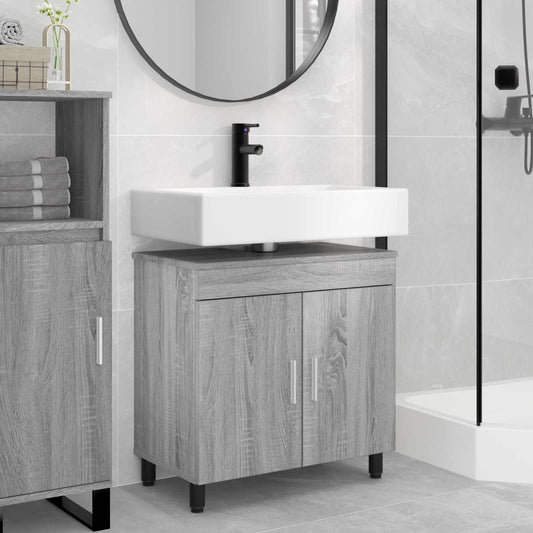 Bathroom Vanity Unit Grey Sonoma 60 x 35 x 60 cm