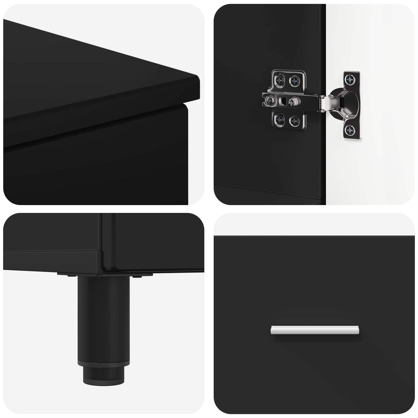 Bathroom Vanity Unit Black 60 x 35 x 60 cm Engineered Wood