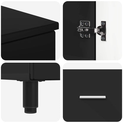 Bathroom Vanity Unit Black 60 x 35 x 60 cm Engineered Wood